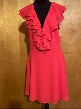Lulu's Large True Affection Red Ruffled Skater Dress